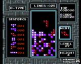 Clearing lines in a B Type game
